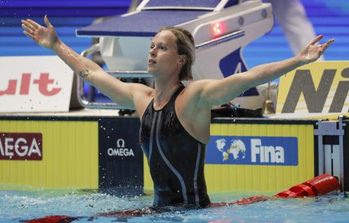 Federica Pellegrini (Italy), Olympic and Swimming World Champ. gold medallist and women’s 200 m freestyle world record holder – 